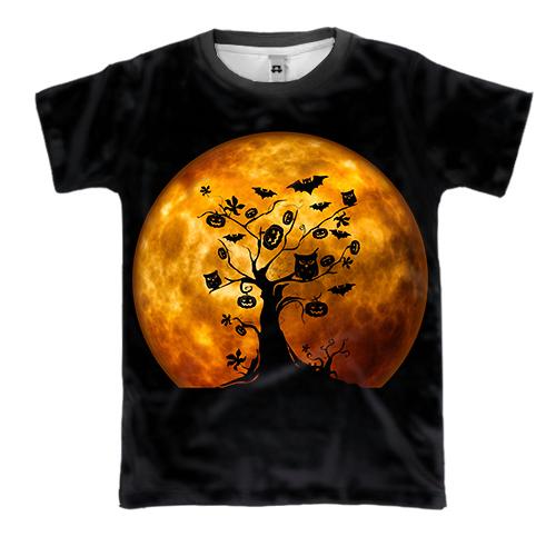 3D футболка Дерево с тыквами