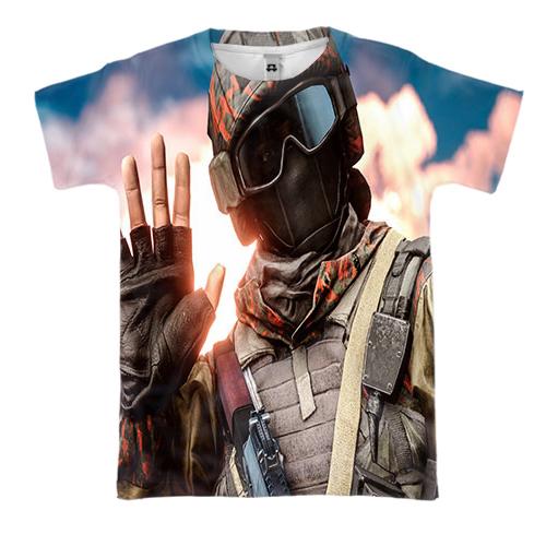3D футболка с солдатом (Battlefield)