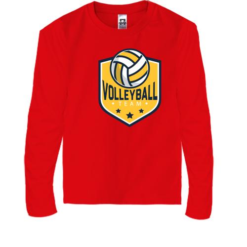 Детская футболка с длинным рукавом volleyball team logo