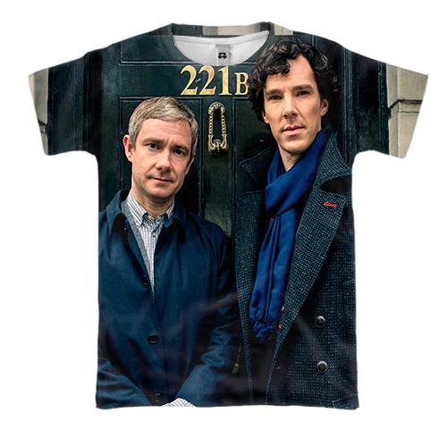 3D футболка с Шерлоком Холмсом и Доктором Ватсоном