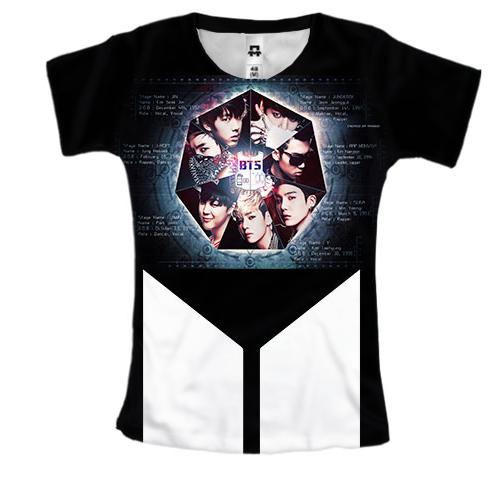 Женская 3D футболка с группой БТС (BTS) K-POP ARMY (2)