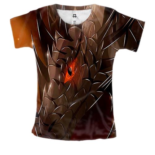 Жіноча 3D футболка з драконом