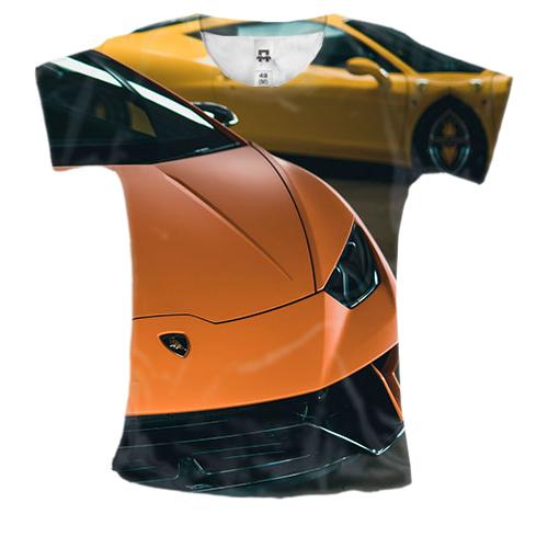 Женская 3D футболка Lamborghini (2)