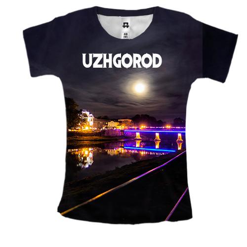 Женская 3D футболка Ужгород