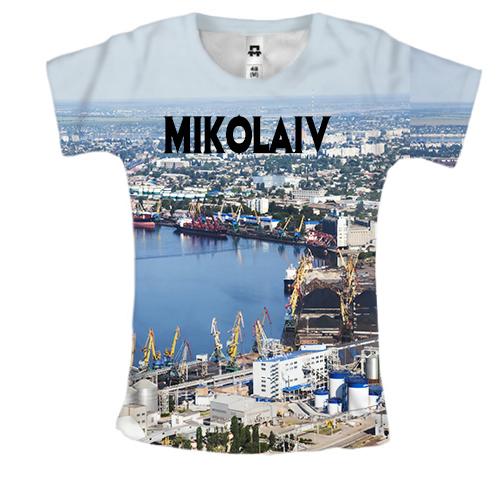 Женская 3D футболка Николаев