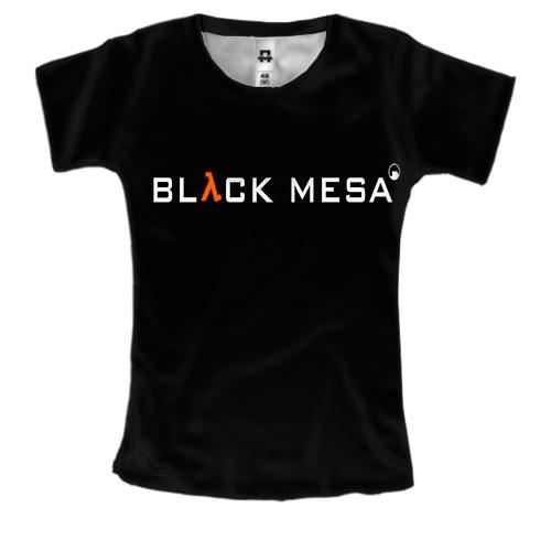 Женская 3D футболка с символикой сотрудника Black Mesa (Half Lif