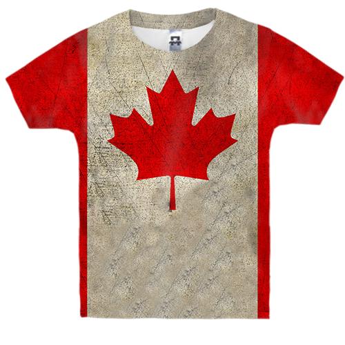 Детская 3D футболка с флагом Канады