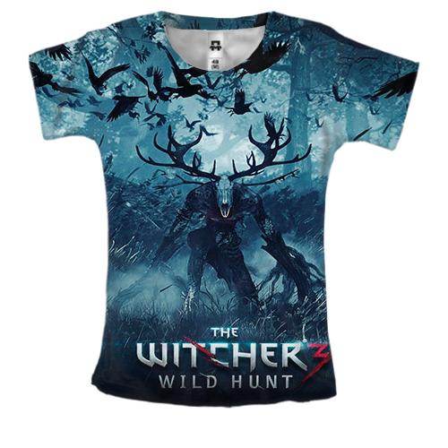 Женская 3D футболка Witcher 3 - Wild Hunt (постер)