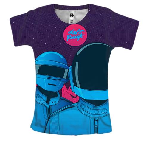 Женская 3D футболка с Daft Punk (арт)