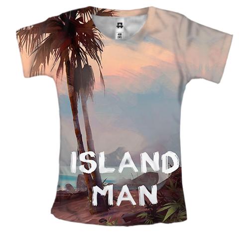 Женская 3D футболка Island Man