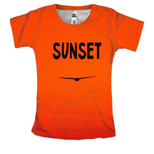 Женская 3D футболка Sunset