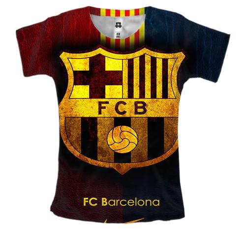 Женская 3D футболка FC Barcelona