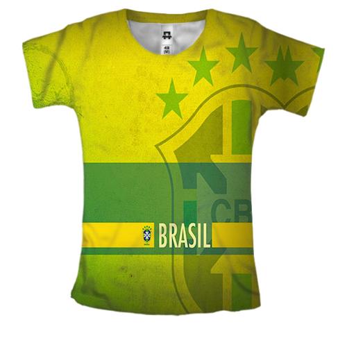 Женская 3D футболка CBF Brazil