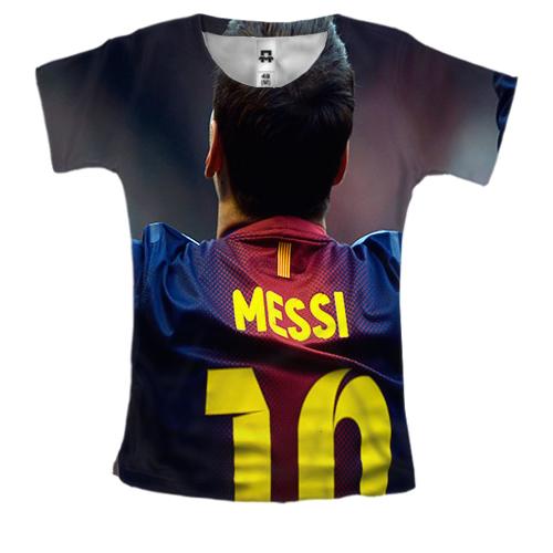 Женская 3D футболка Messi