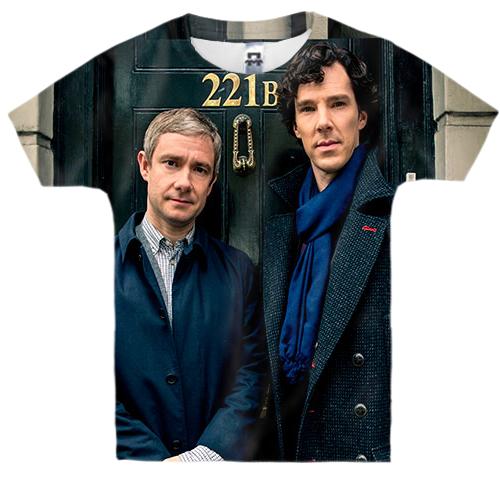 Детская 3D футболка с Шерлоком Холмсом и Доктором Ватсоном