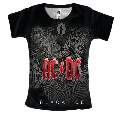 Женская 3D футболка AC/DC Black Ice