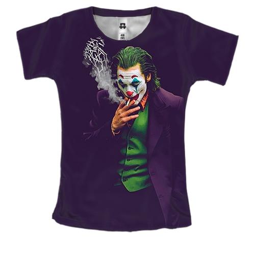 Жіноча 3D футболка Джокер з сигаретою