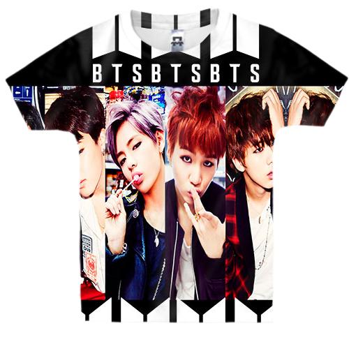 Детская 3D футболка с группой БТС (BTS) K-POP