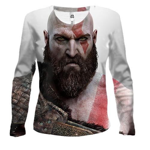Женский 3D лонгслив Kratos - God of War