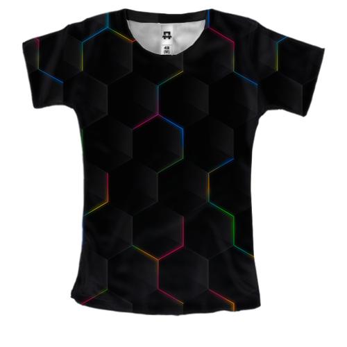 Женская 3D футболка с цветной броней