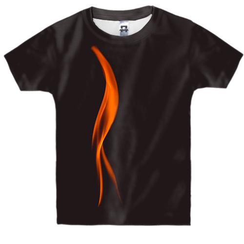 Детская 3D футболка я языком огня