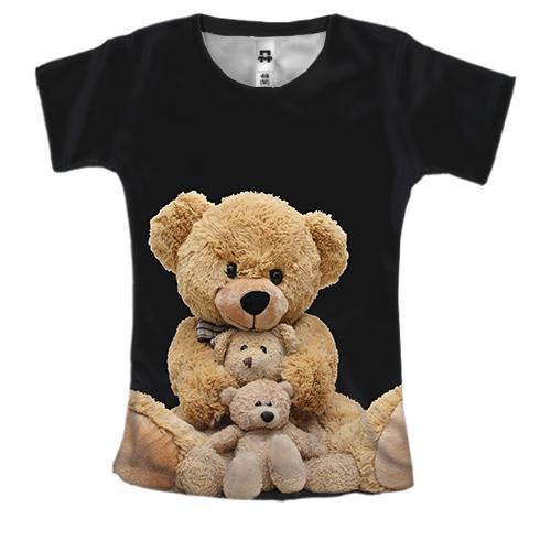 Женская 3D футболка с мишками Тедди