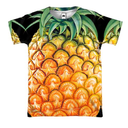 3D футболка с ананасом