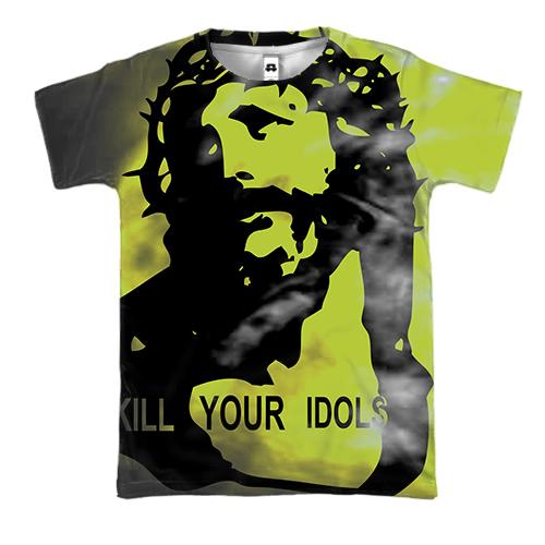 3D футболка с Иисусом и надписью 