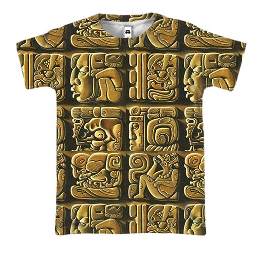 3D футболка с письменностью Майя