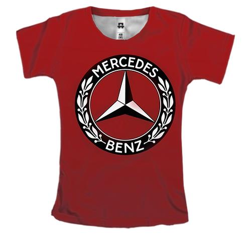 Женская 3D футболка со старым логотипом Mercedes Benz