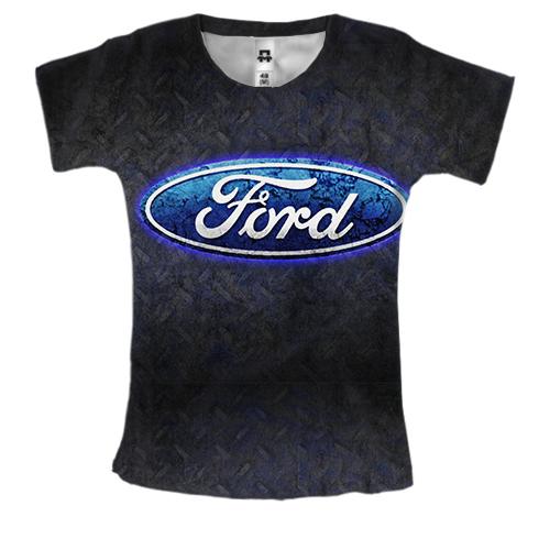 Женская 3D футболка с логотипом Ford