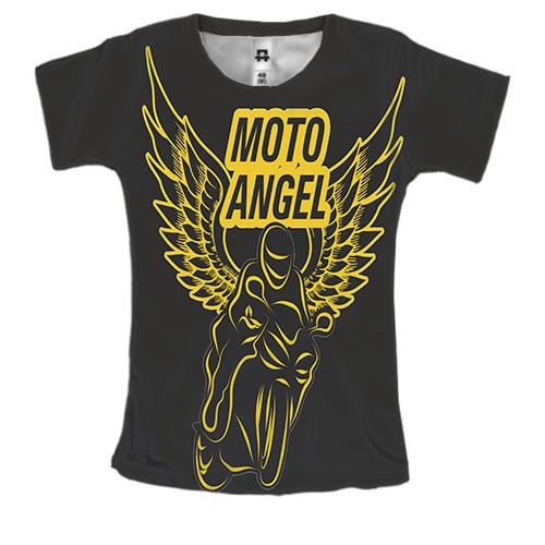 Женская 3D футболка Moto angel