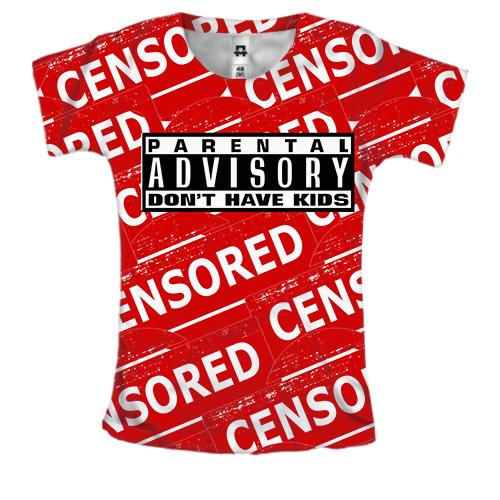 Женская 3D футболка Censored