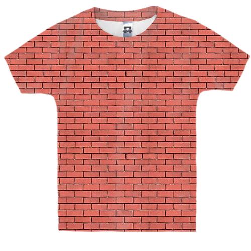 Детская 3D футболка с кирпичной стеной