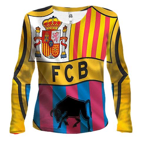 Жіночий 3D лонгслів FC - Barcelona