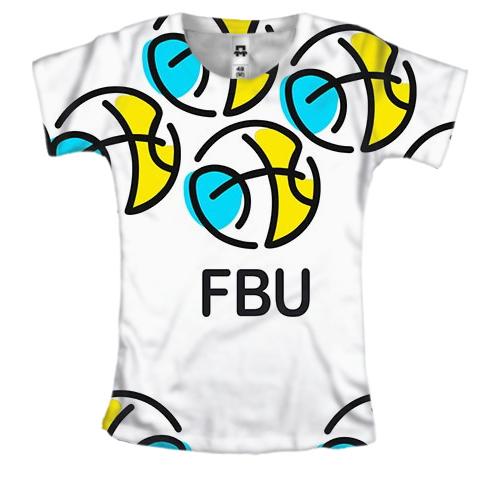 Женская 3D футболка с логотипом FBU