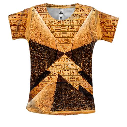 Жіноча 3D футболка з єгипетськими пірамідами