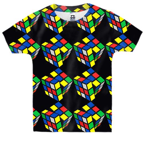 Детская 3D футболка с кубиком Рубика