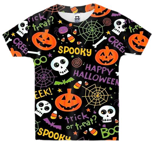 Детская 3D футболка Happy Halloween