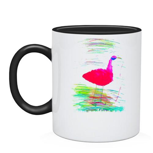 Чашка с рисунком Фламинго