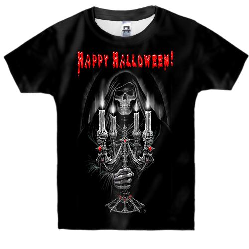 Дитяча 3D футболка Happy Halloween (з черепом)