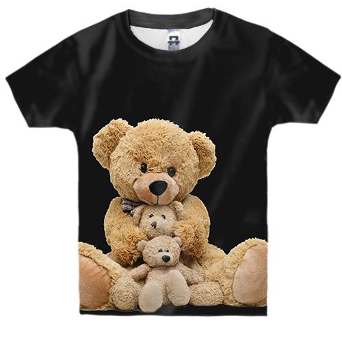 Детская 3D футболка с мишками Тедди