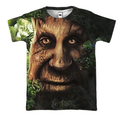 3D футболка Мудрое дерево с лицом (мем)
