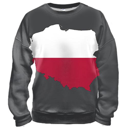 3D світшот з прапором Польщі