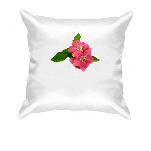 Подушка з рожевим квіткою (2)