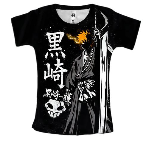 Жіноча 3D футболка Ічиго з мечем - Bleach