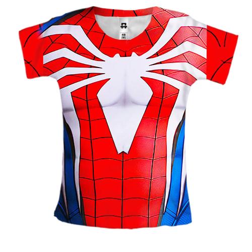 Женская 3D футболка с костюмом Человека Паука