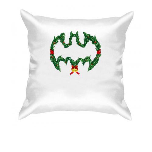 Подушка Рождественский венок Бэтмена