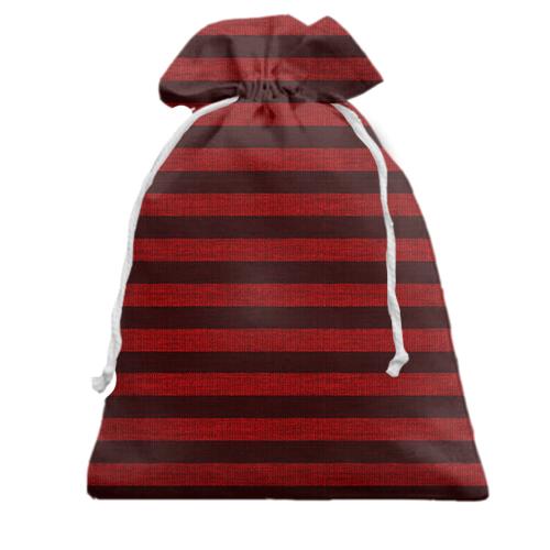 Подарочный мешочек с красными полосами