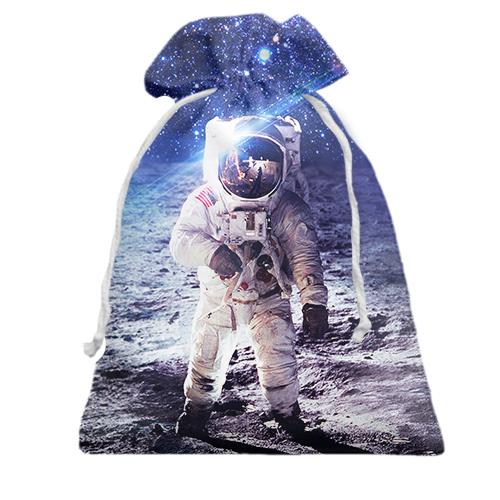 Подарочный мешочек с космонавтом на луне